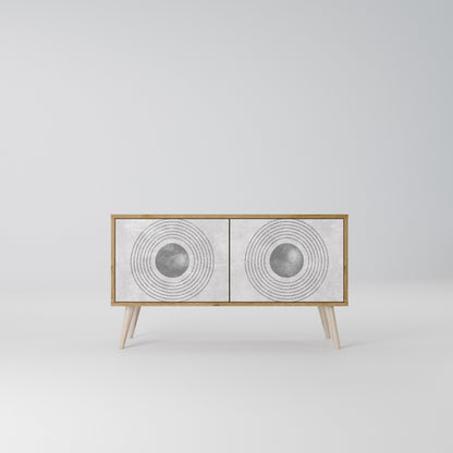 SOLID CIRCLES Móvel de TV Compacto de 2 Portas