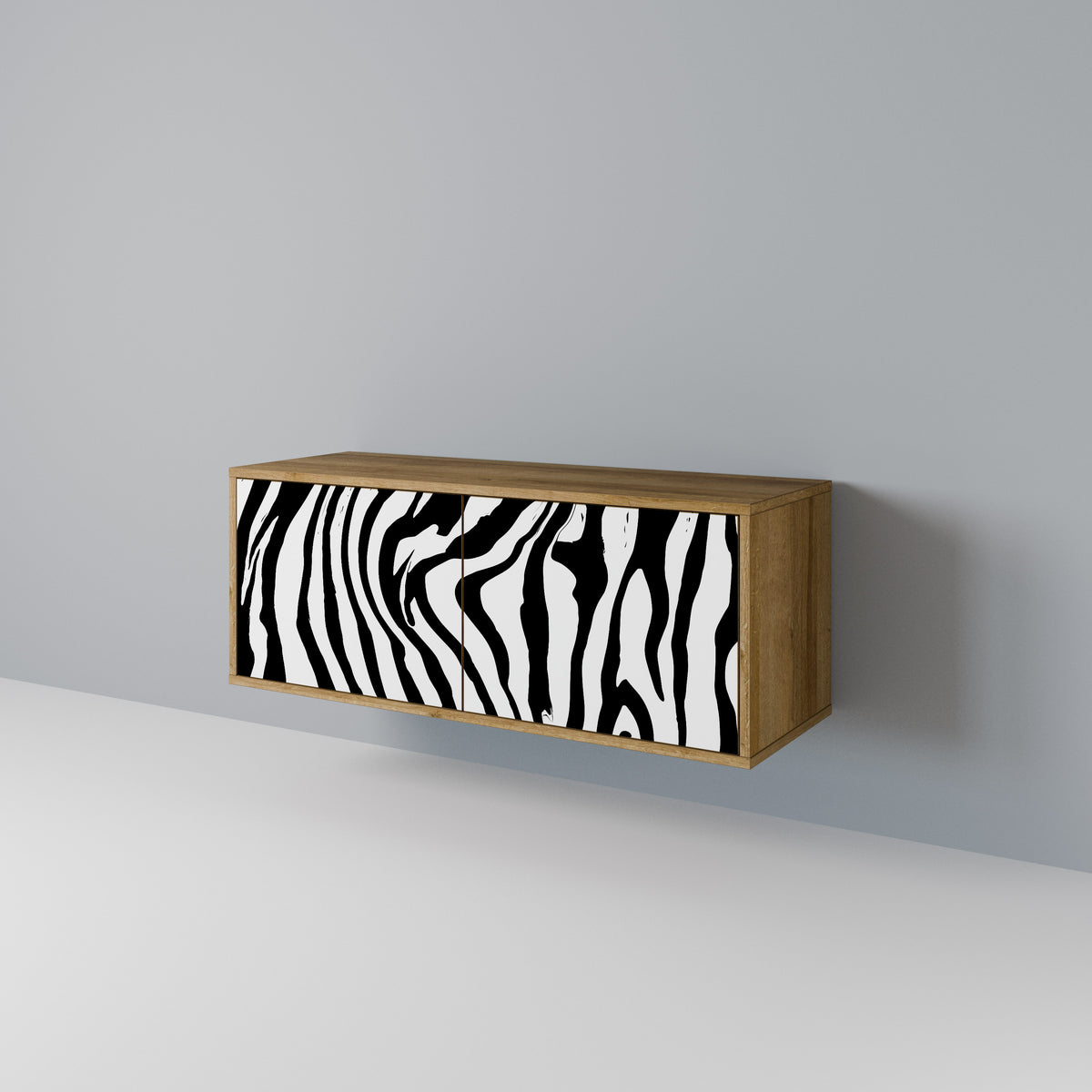 SPLENDID ZEBRA Móvel de TV Compacto de 2 Portas