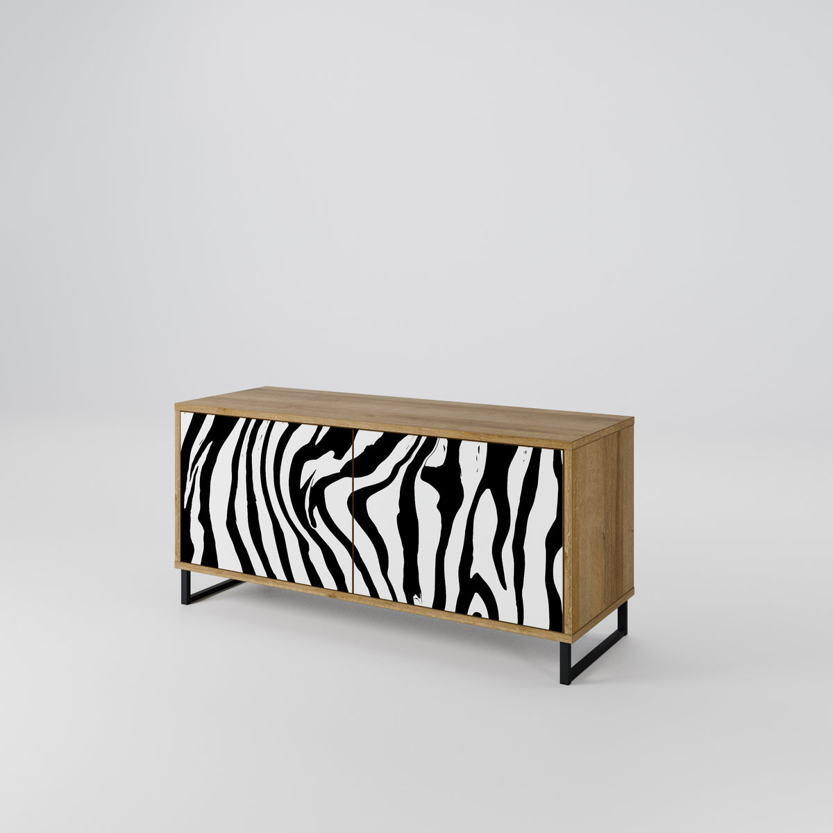 SPLENDID ZEBRA Móvel de TV Compacto de 2 Portas