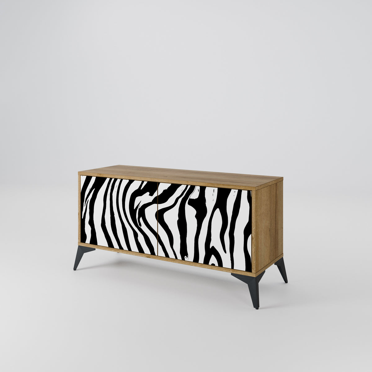 SPLENDID ZEBRA Móvel de TV Compacto de 2 Portas