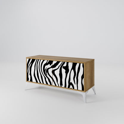 SPLENDID ZEBRA Compact 2-Door TV Cabinet
