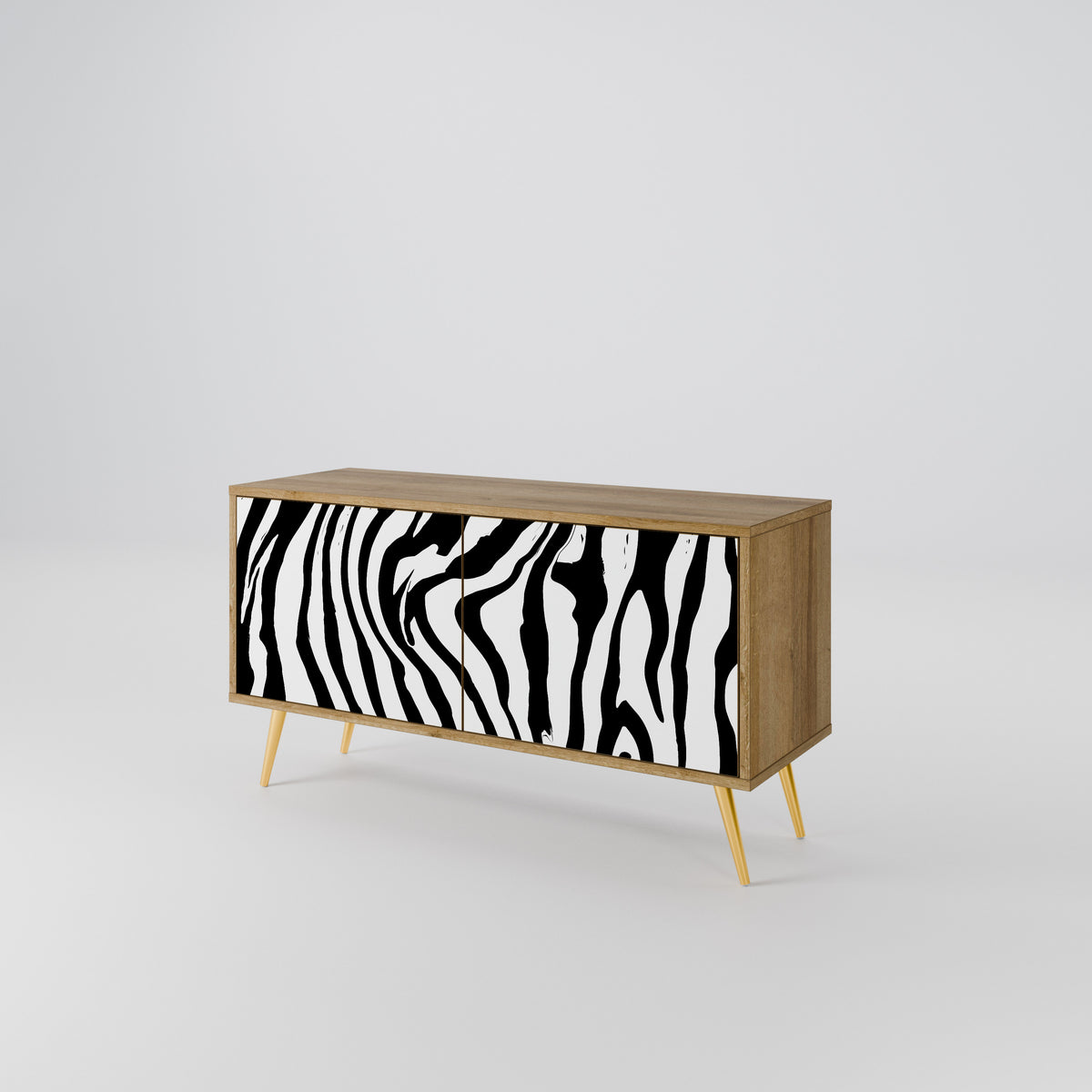 SPLENDID ZEBRA Móvel de TV Compacto de 2 Portas