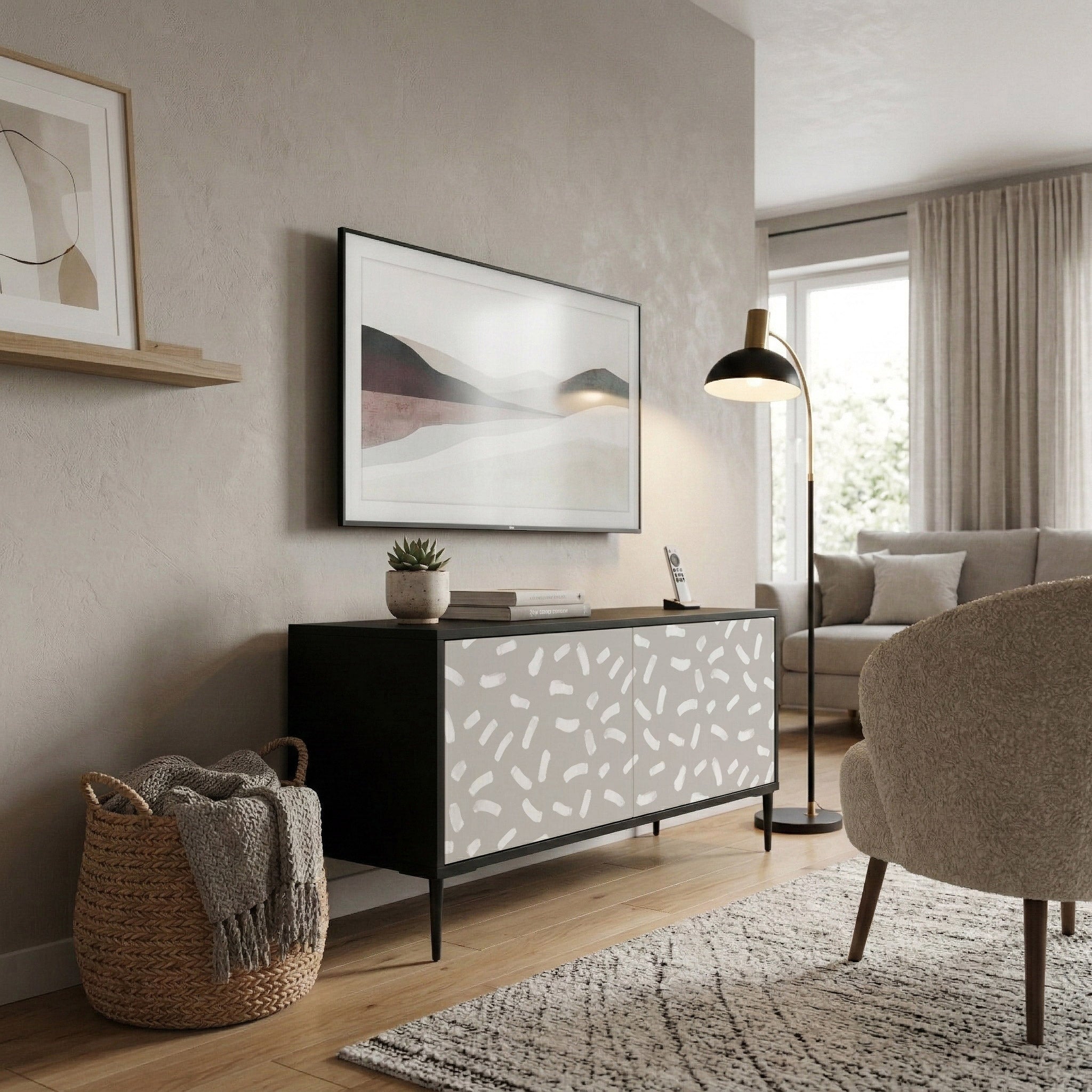 PASSING SECONDS Compact 2-Door TV Cabinet