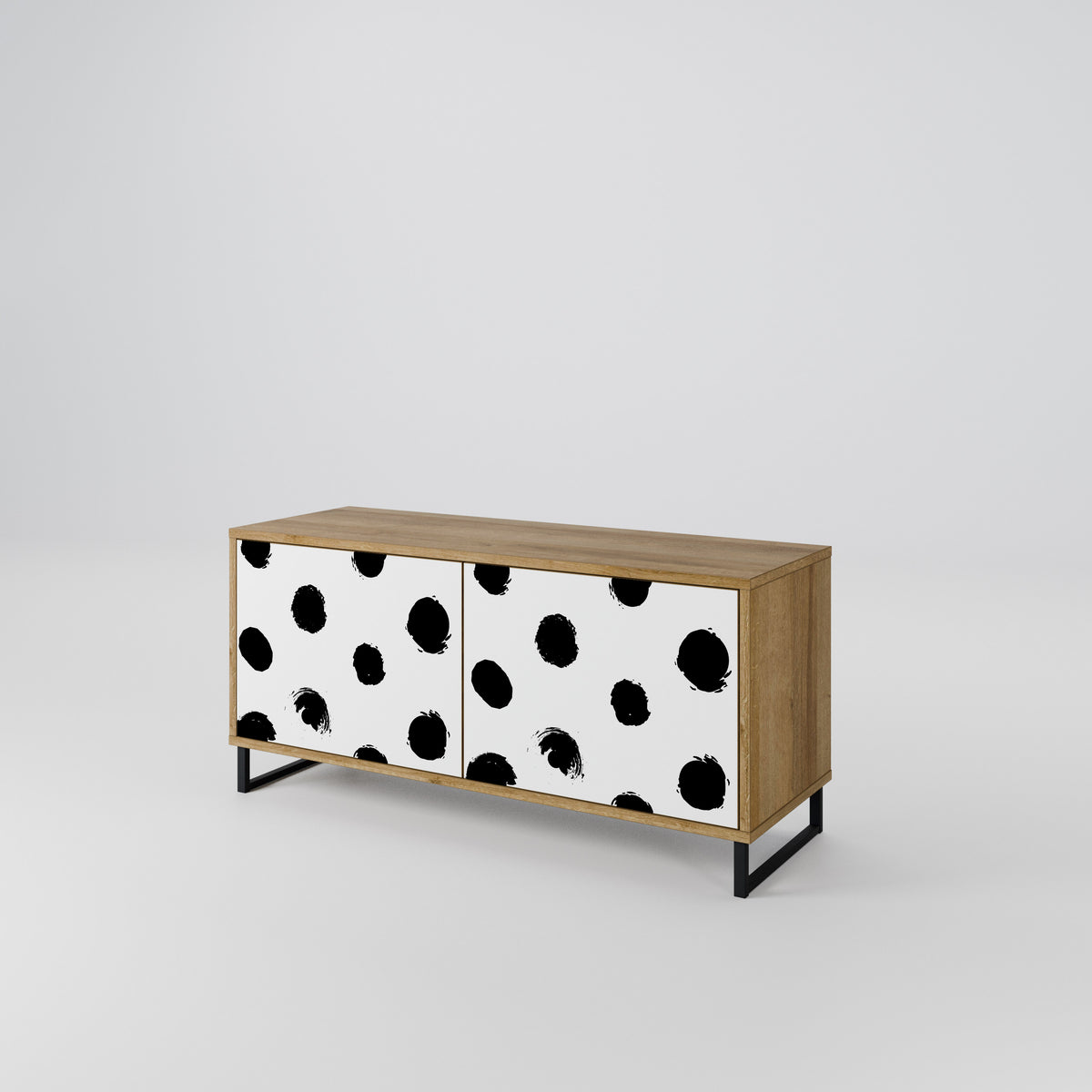 SLIPPING MINUTES Compact 2-Door TV Cabinet