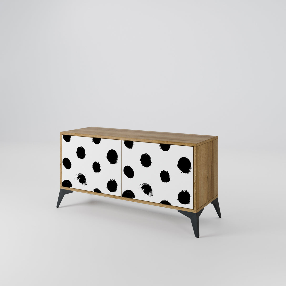 SLIPPING MINUTES Compact 2-Door TV Cabinet