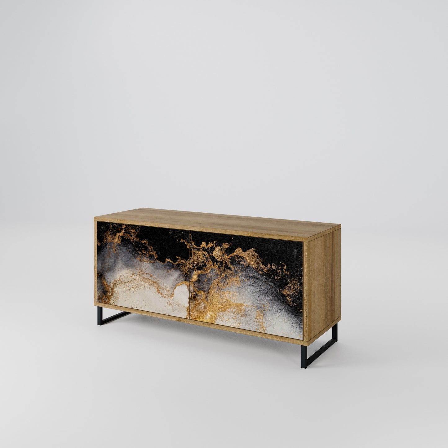 MARBLE OF TOMMORROW Móvel de TV Compacto de 2 Portas