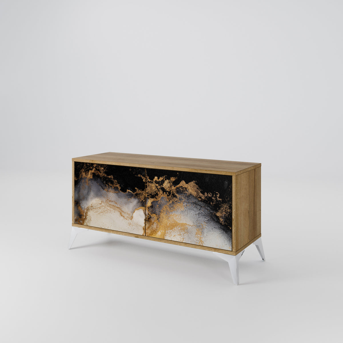 MARBLE OF TOMMORROW Móvel de TV Compacto de 2 Portas
