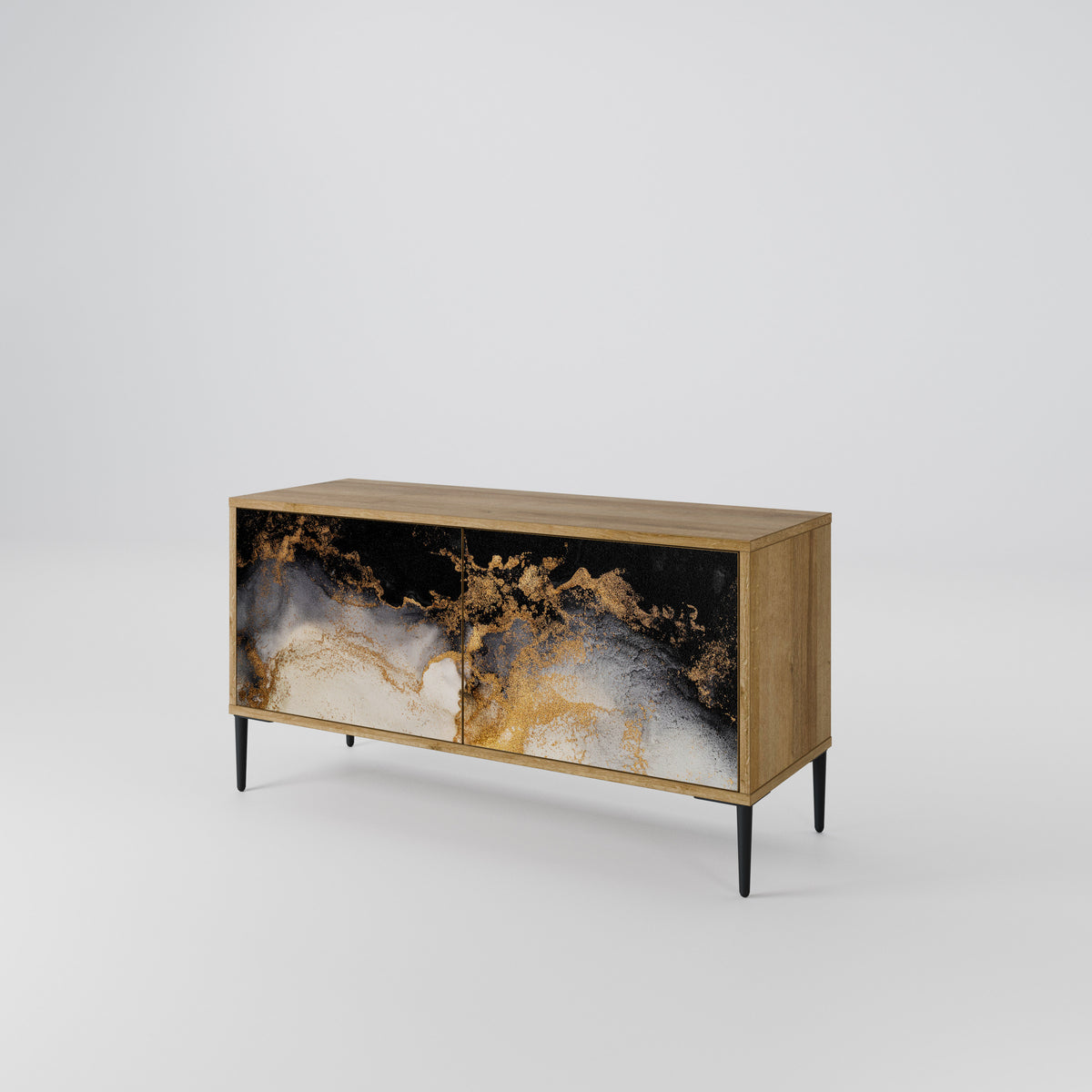 MARBLE OF TOMMORROW Compact 2-Door TV Cabinet