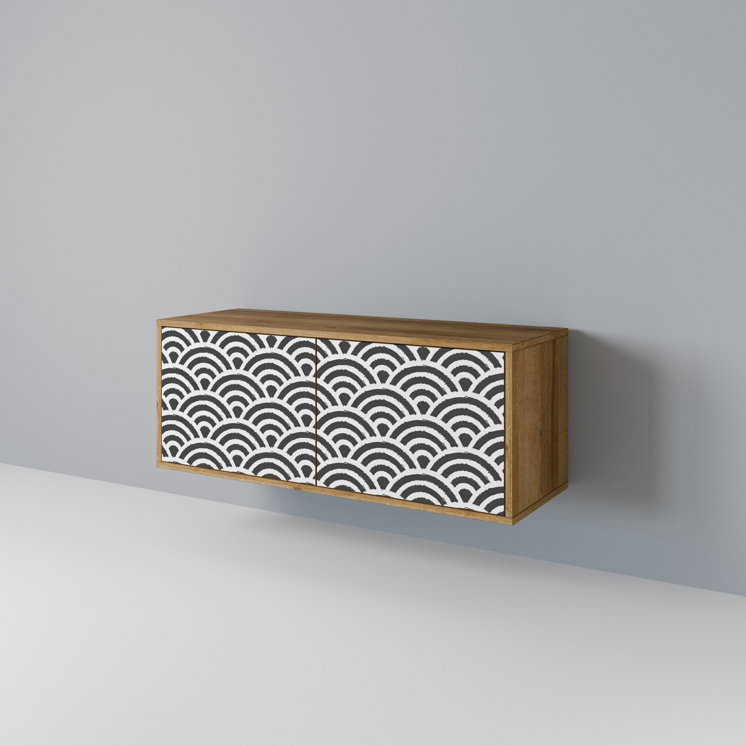 GLOOMY HOST Móvel de TV Compacto de 2 Portas