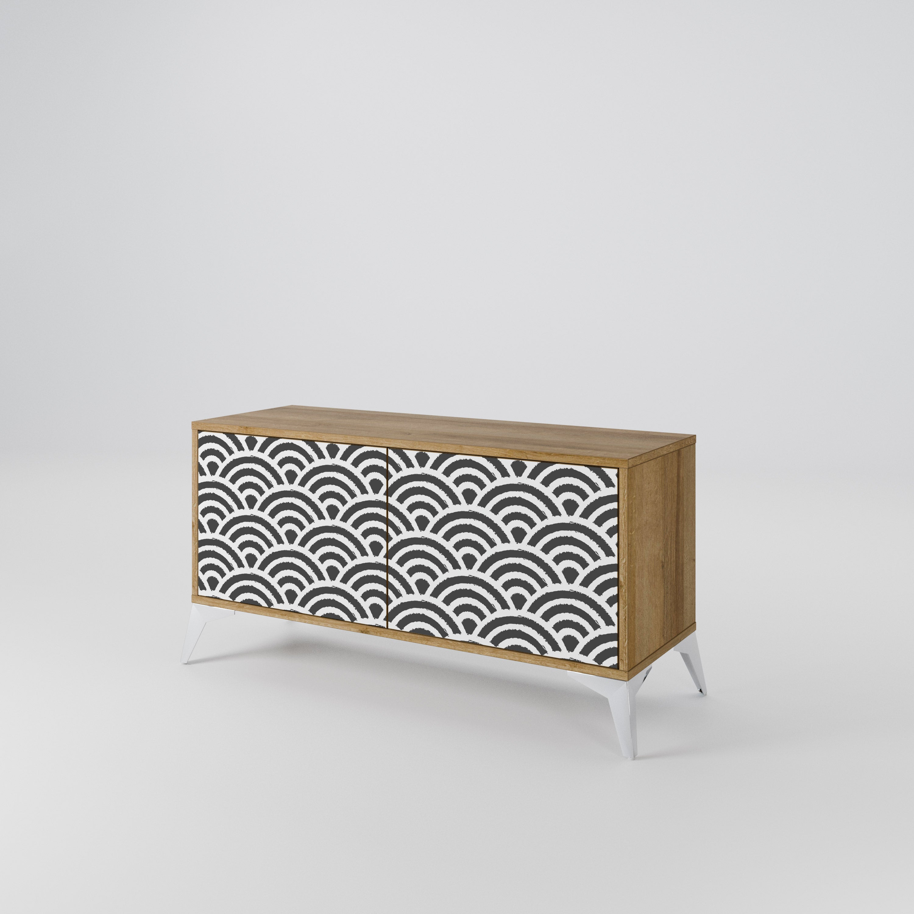 GLOOMY HOST Móvel de TV Compacto de 2 Portas