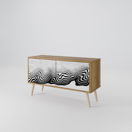 MONOCHROME MIRAGE Móvel de TV Compacto de 2 Portas