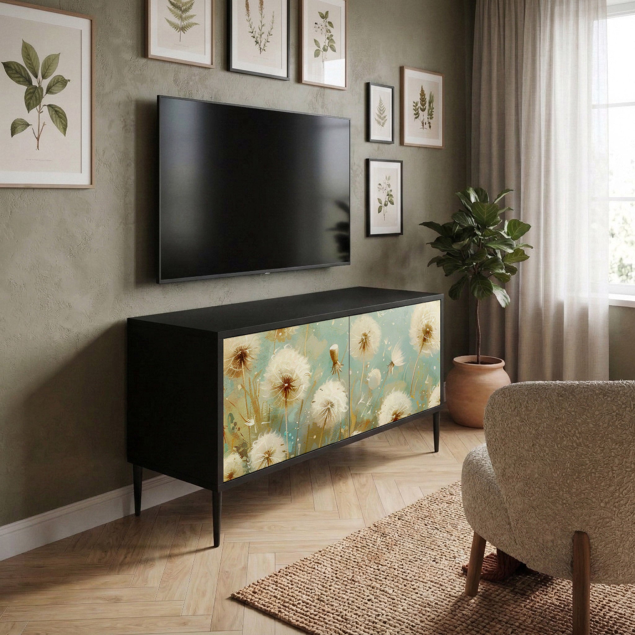 DREAMY MEADOW Compact 2-Door TV Cabinet