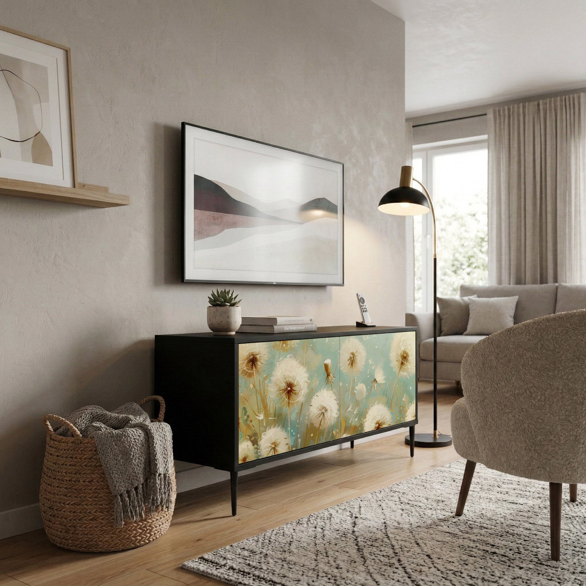 DREAMY MEADOW Compact 2-Door TV Cabinet