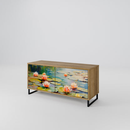 BLOOMING WATERS Móvel de TV Compacto de 2 Portas