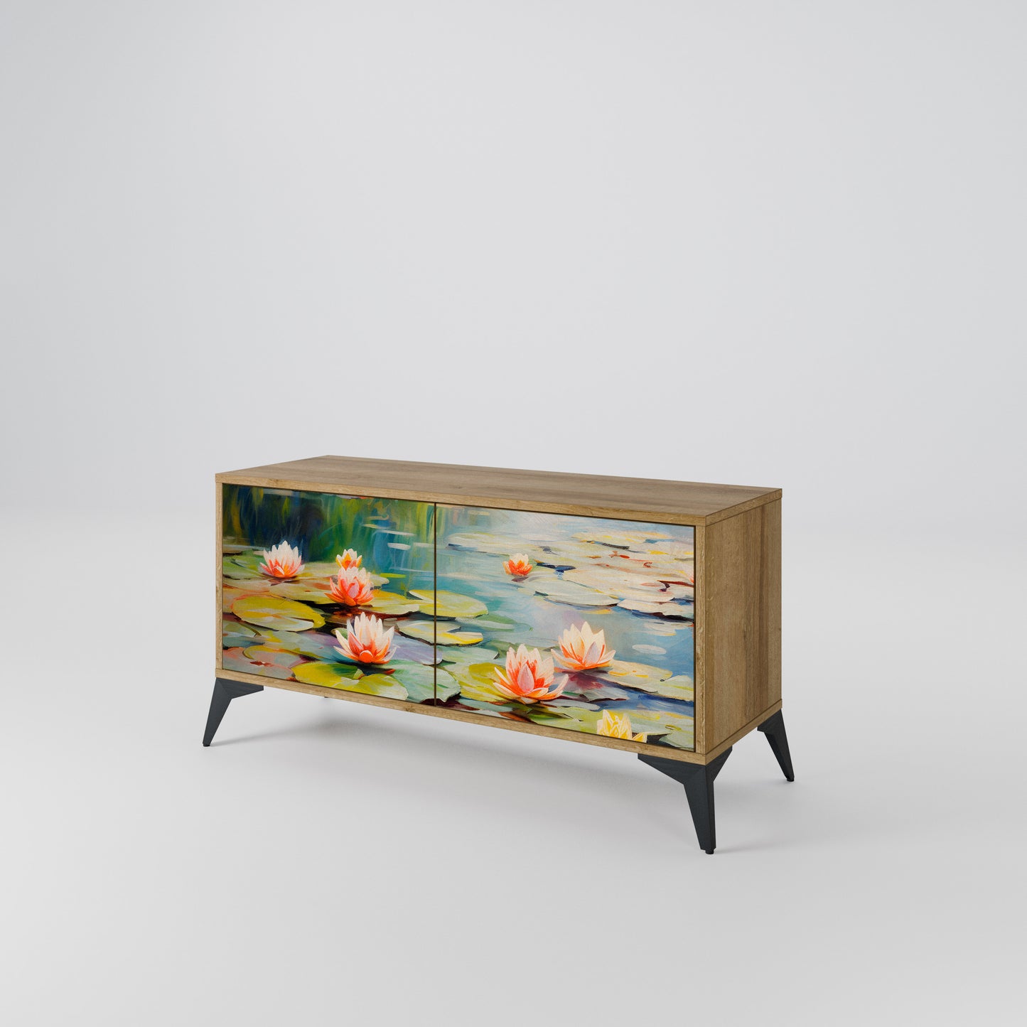 BLOOMING WATERS Móvel de TV Compacto de 2 Portas