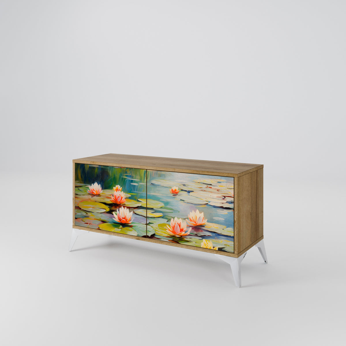 BLOOMING WATERS Móvel de TV Compacto de 2 Portas