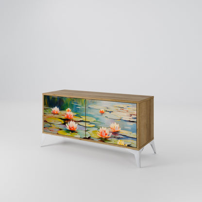 BLOOMING WATERS Móvel de TV Compacto de 2 Portas