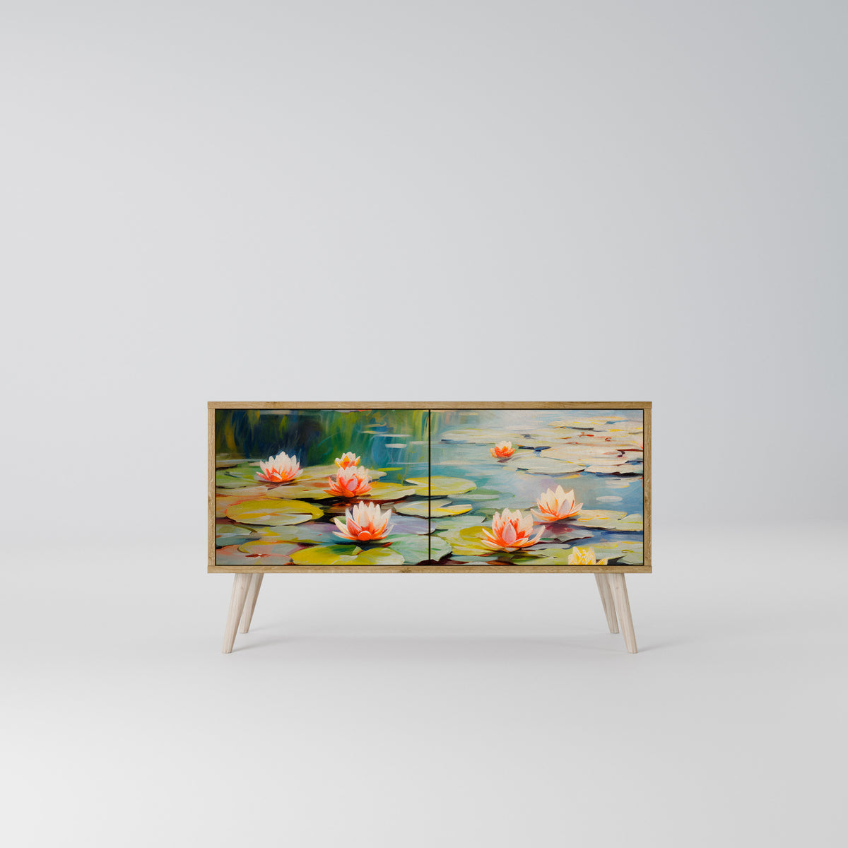 BLOOMING WATERS Móvel de TV Compacto de 2 Portas