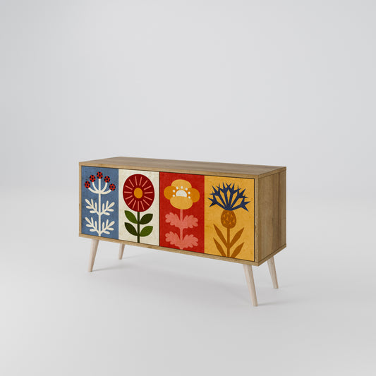 SCANDIC FLOWERET Compact 2-Door TV Cabinet