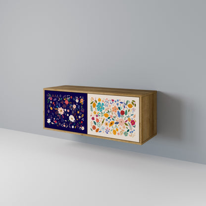 FLORAL COMBINATION Móvel de TV Compacto de 2 Portas