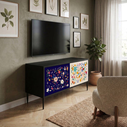 FLORAL COMBINATION Móvel de TV Compacto de 2 Portas