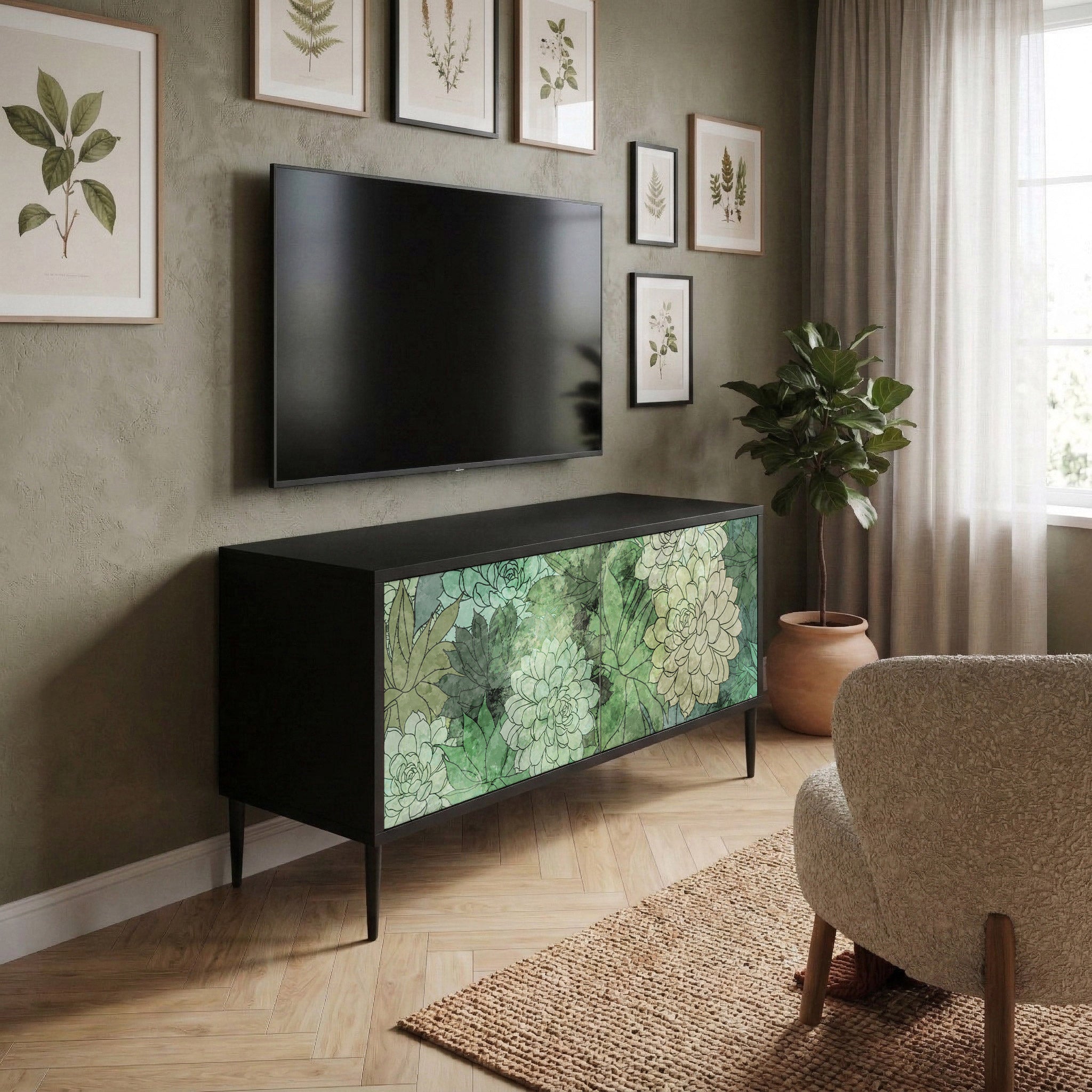 SUCCULENT CLUSTER Móvel de TV Compacto de 2 Portas