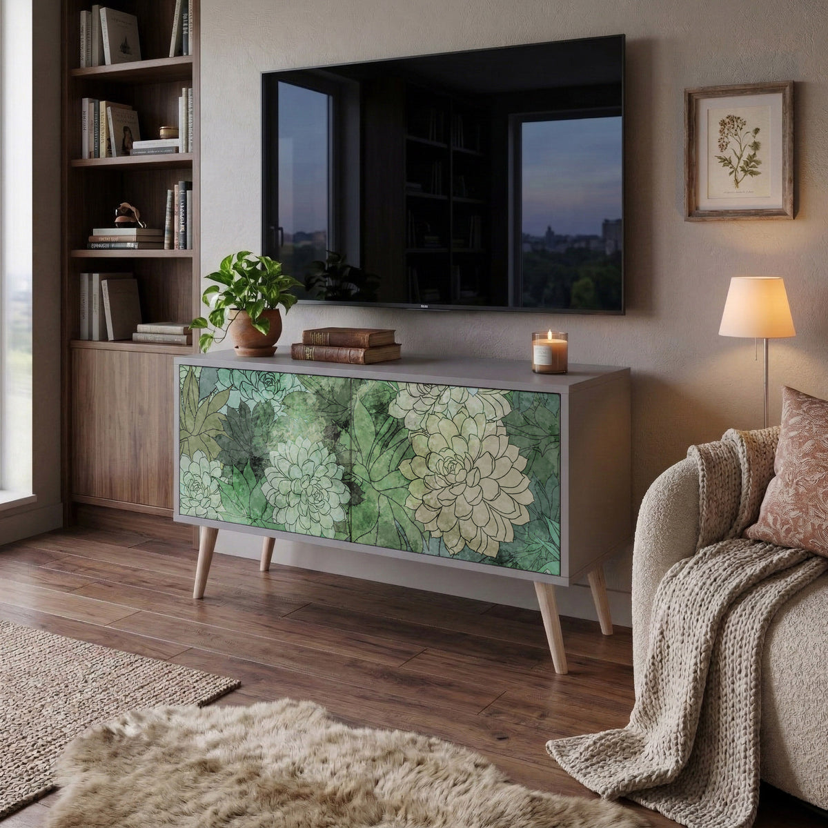 SUCCULENT CLUSTER Móvel de TV Compacto de 2 Portas