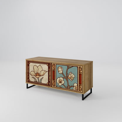 TIMELESS FLORA Móvel de TV Compacto de 2 Portas