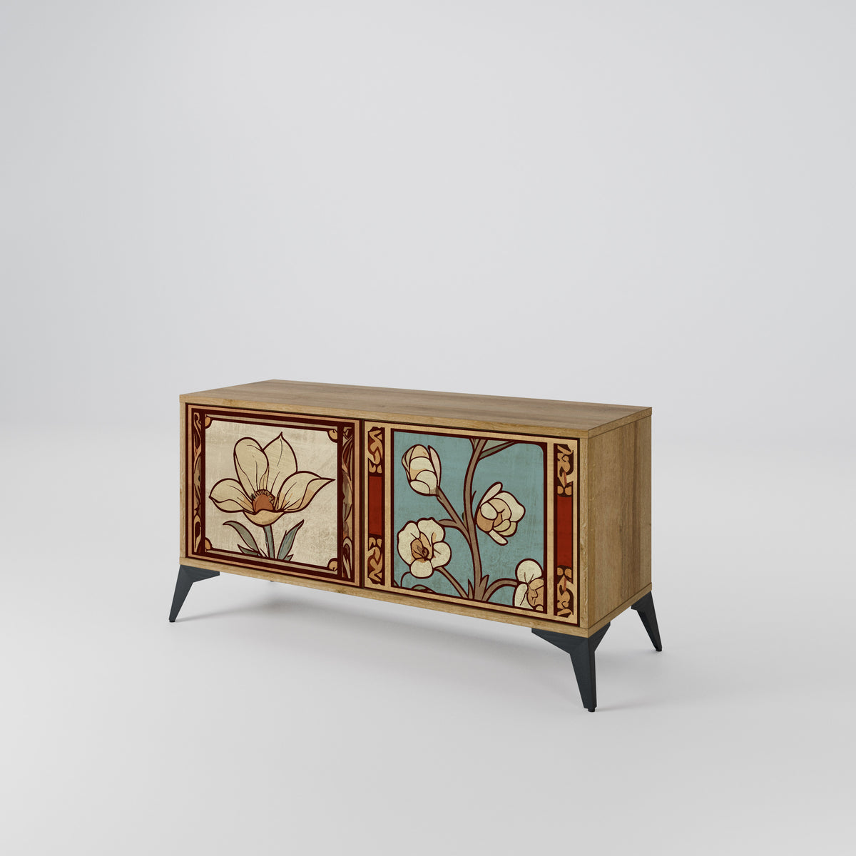 TIMELESS FLORA Móvel de TV Compacto de 2 Portas