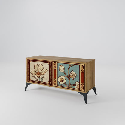 TIMELESS FLORA Móvel de TV Compacto de 2 Portas