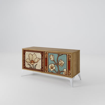 TIMELESS FLORA Móvel de TV Compacto de 2 Portas