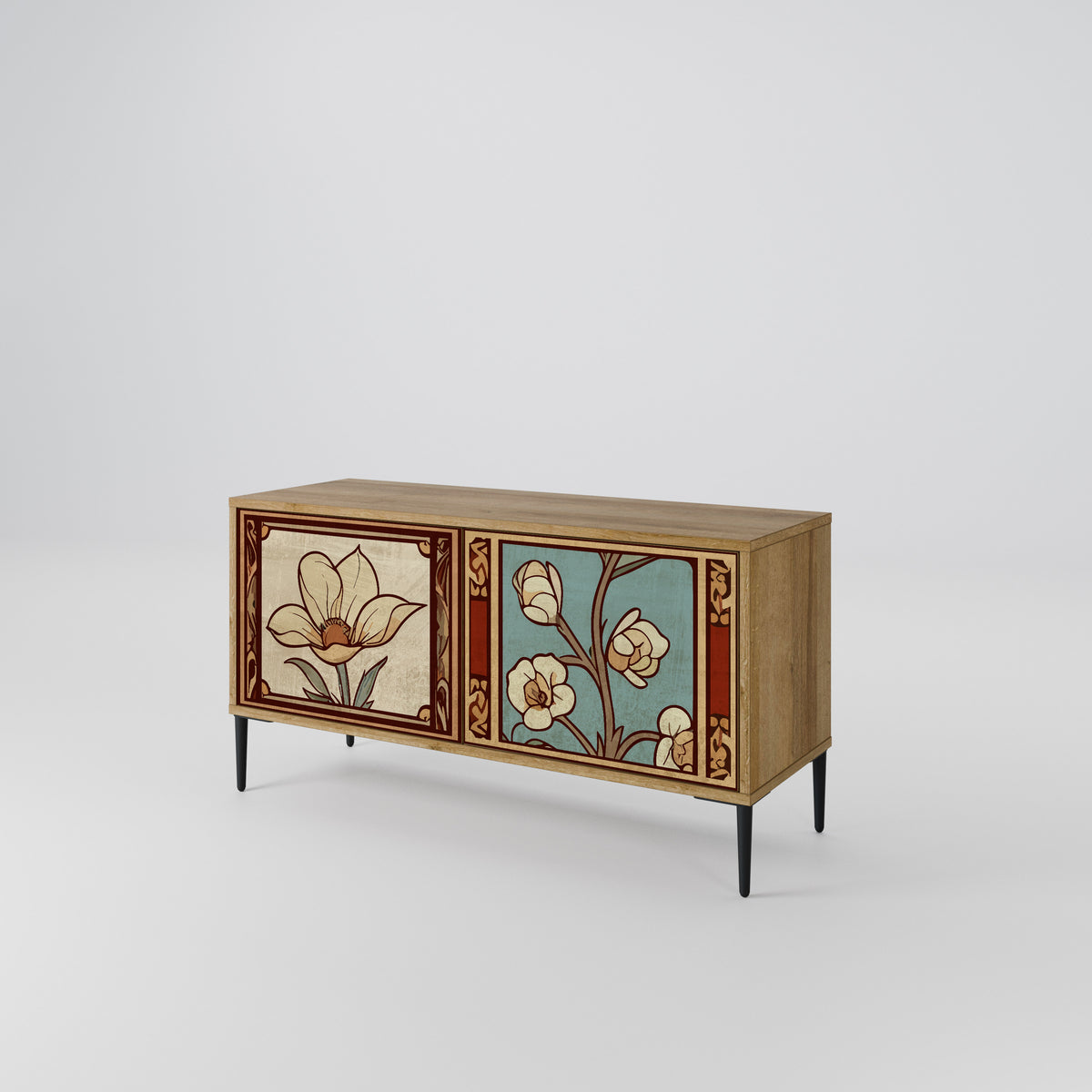 TIMELESS FLORA Móvel de TV Compacto de 2 Portas