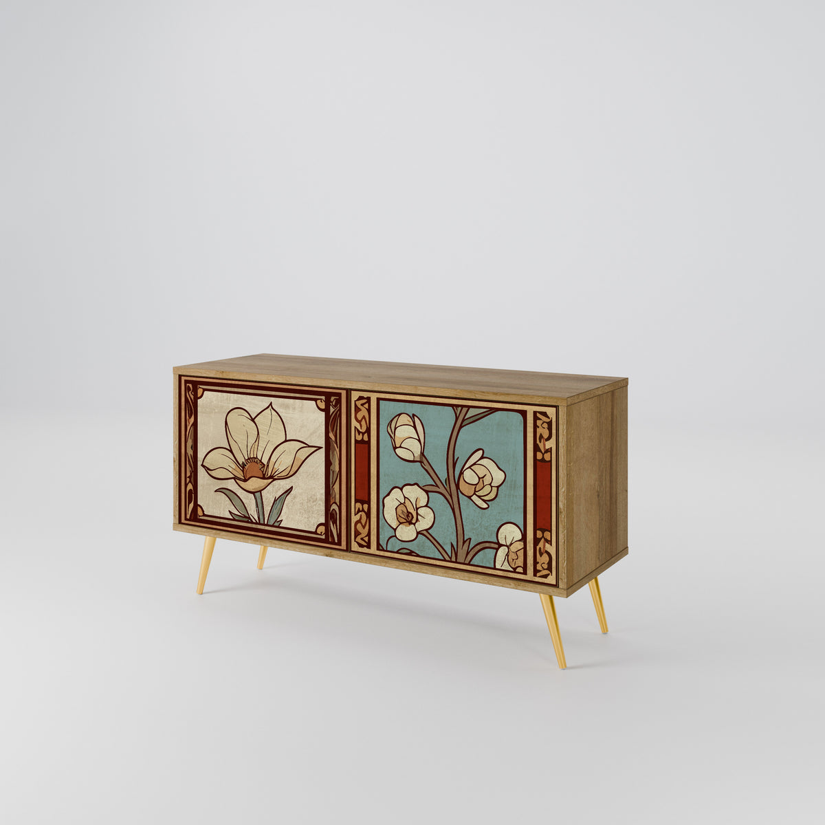 TIMELESS FLORA Móvel de TV Compacto de 2 Portas