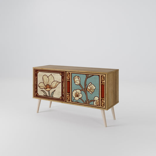 TIMELESS FLORA Móvel de TV Compacto de 2 Portas