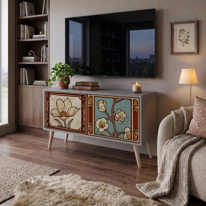 TIMELESS FLORA Móvel de TV Compacto de 2 Portas