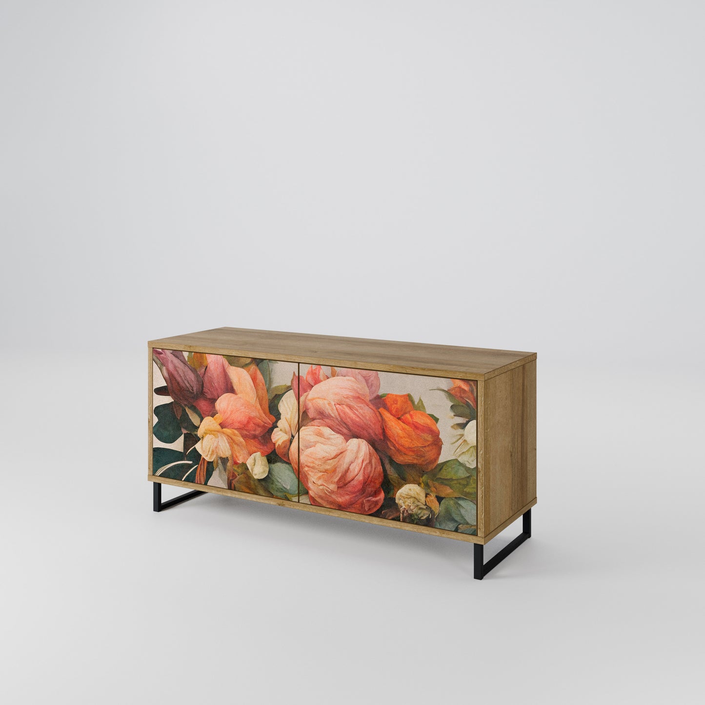 STYLISH BEAUTY Móvel de TV Compacto de 2 Portas