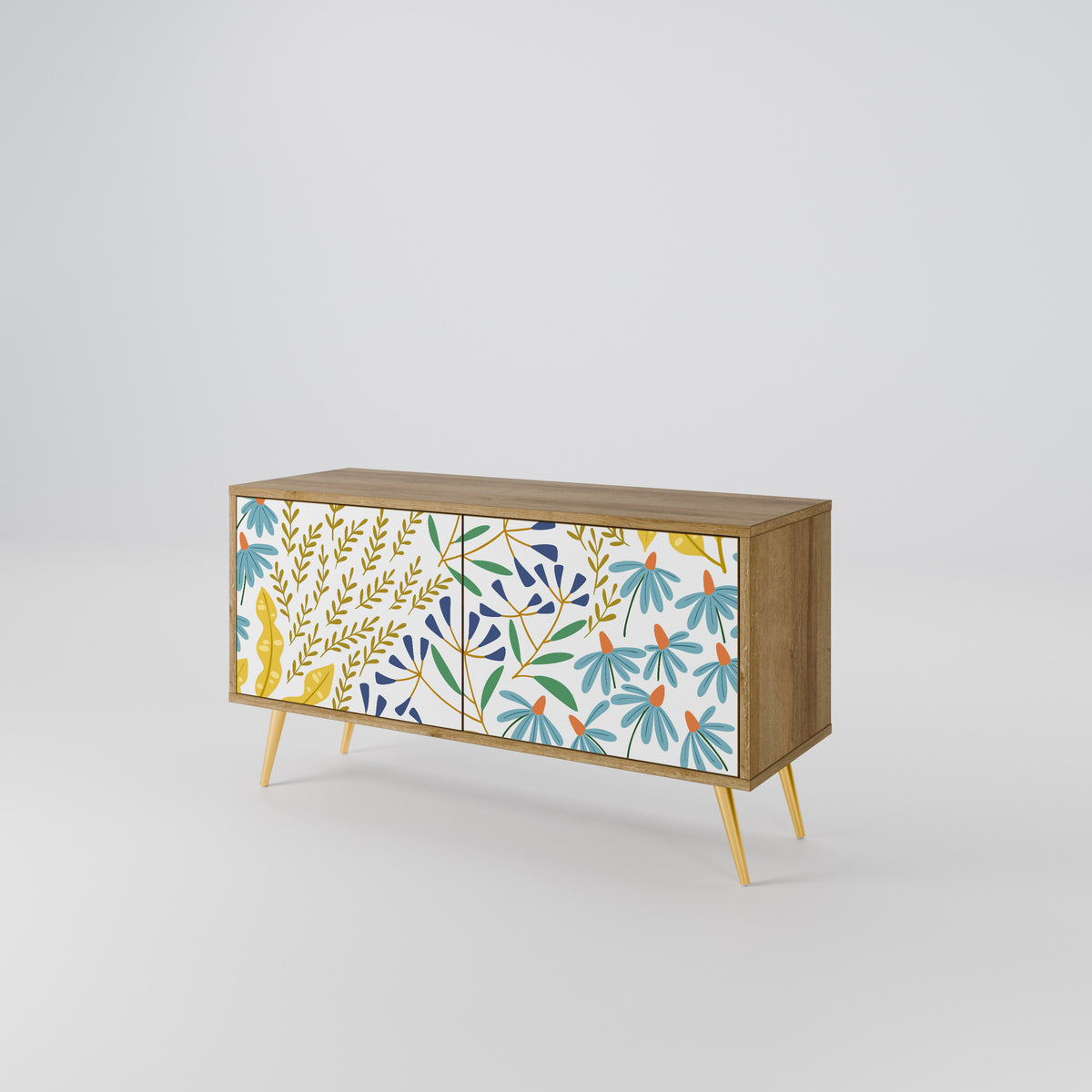 HELLO SPRING Compact 2-Door TV Cabinet