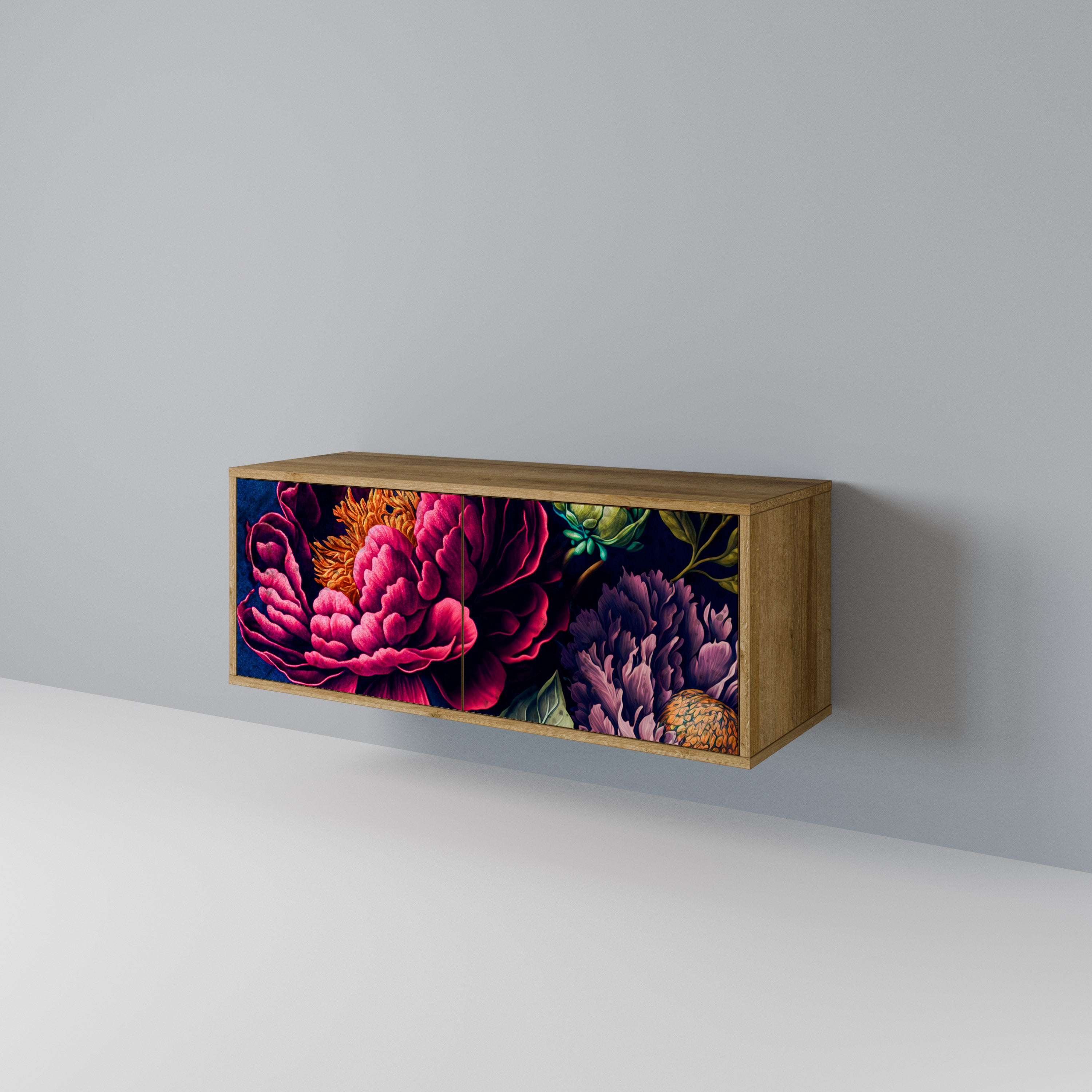 BLOOMING ELEGANCE Móvel de TV Compacto de 2 Portas