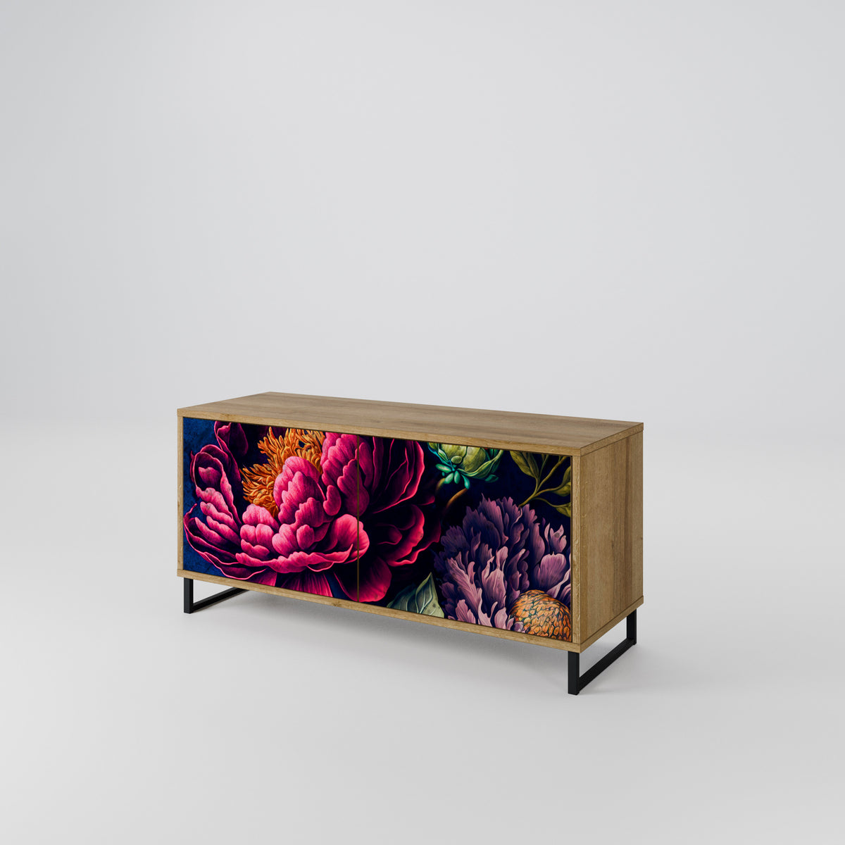 BLOOMING ELEGANCE Móvel de TV Compacto de 2 Portas