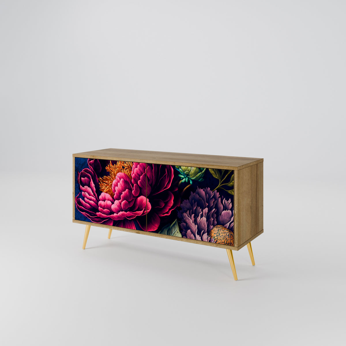 BLOOMING ELEGANCE Móvel de TV Compacto de 2 Portas