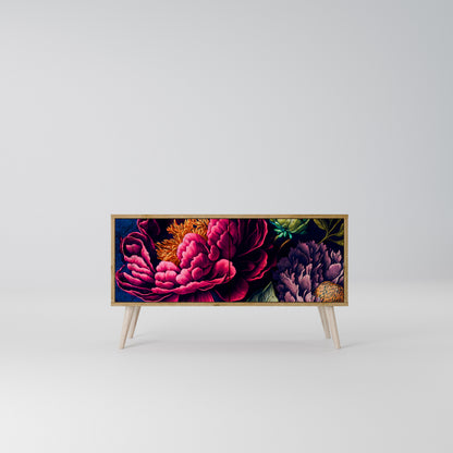 BLOOMING ELEGANCE Móvel de TV Compacto de 2 Portas