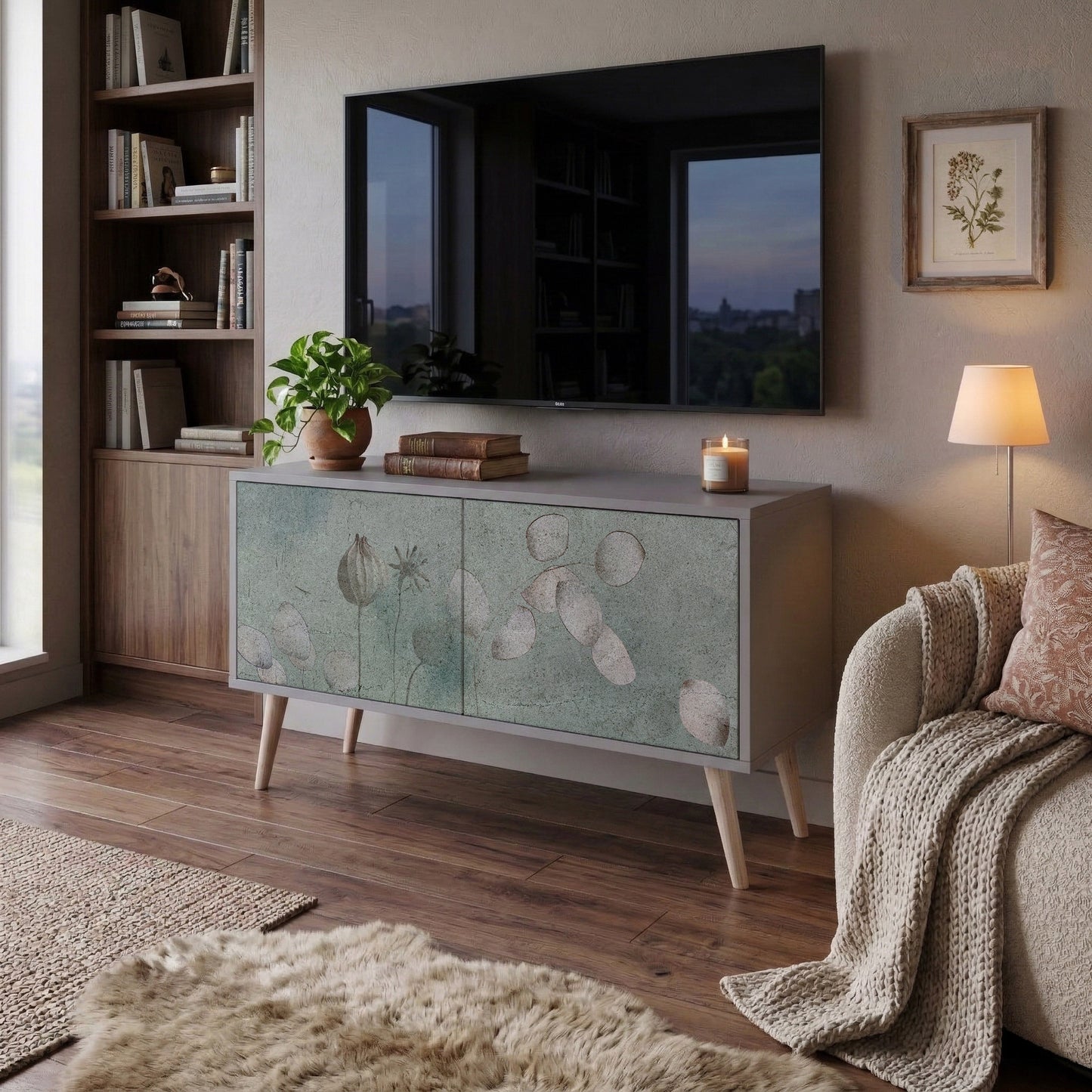NIGHT LADY Compact 2-Door TV Cabinet