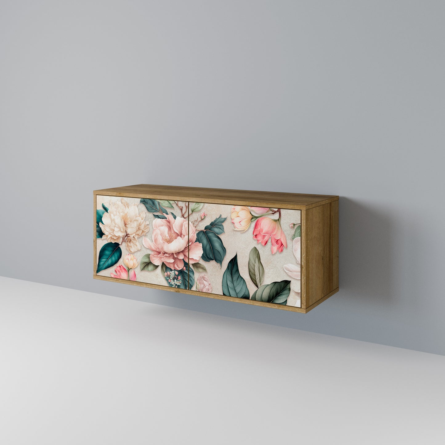 FLORAL GRACE Móvel de TV Compacto de 2 Portas