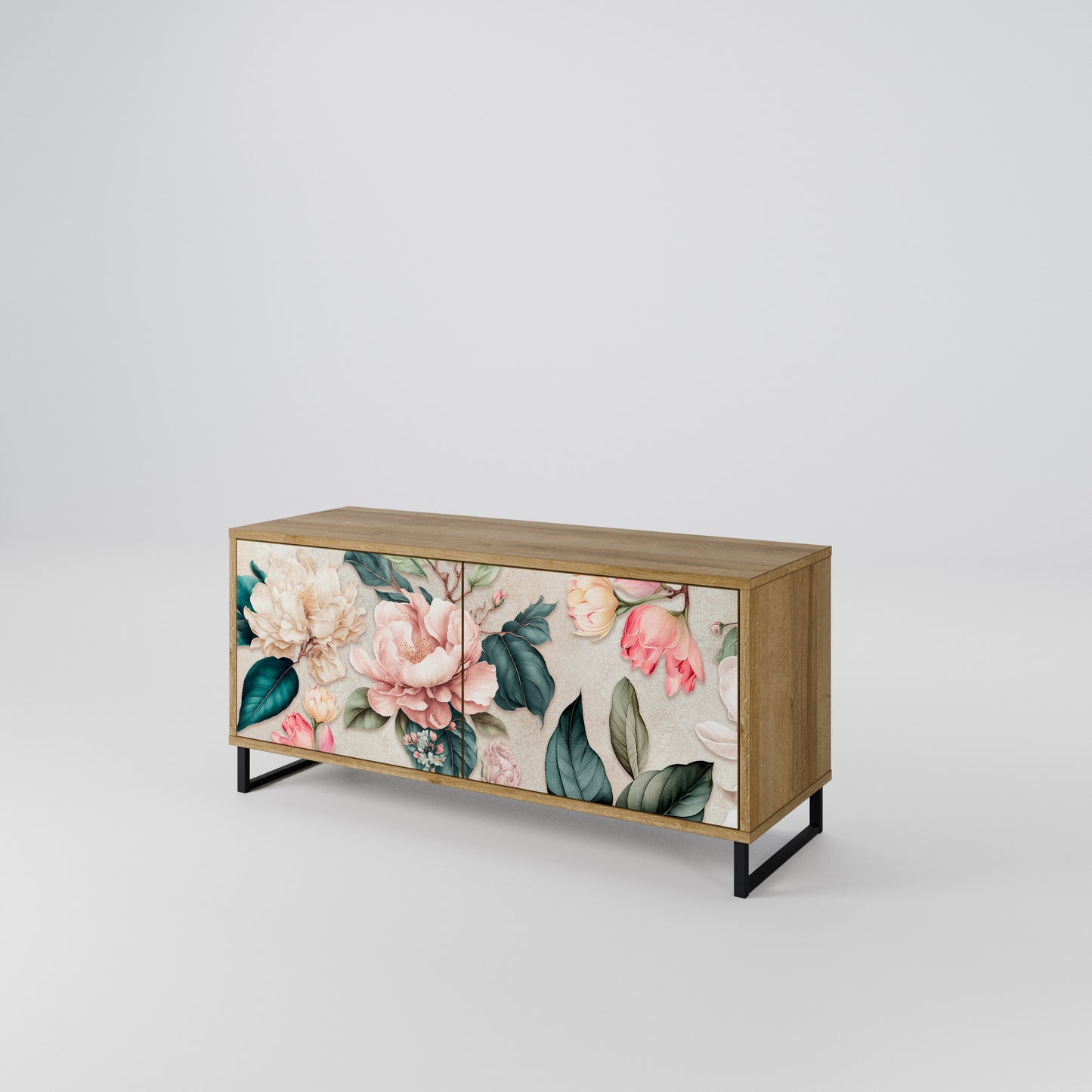 FLORAL GRACE Móvel de TV Compacto de 2 Portas