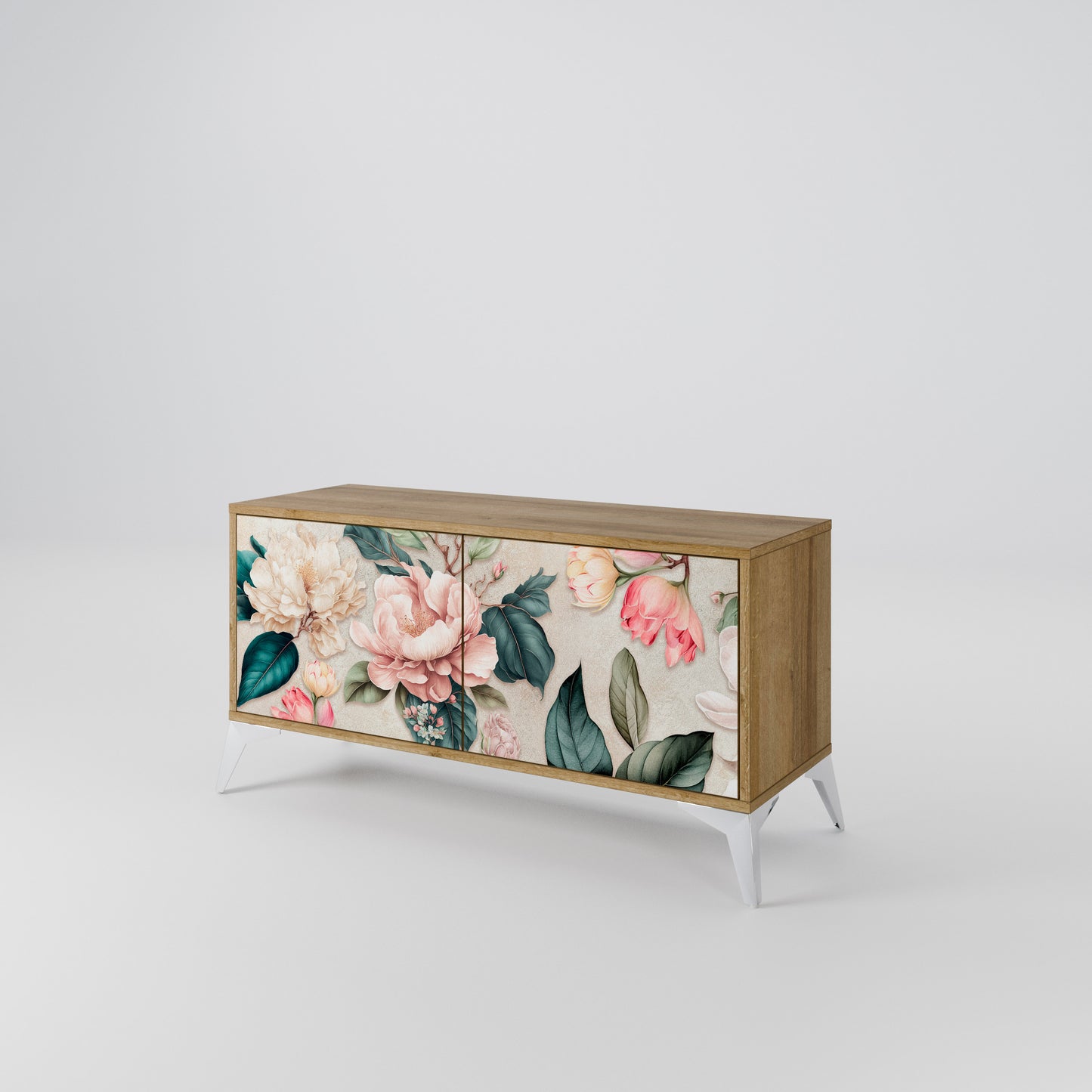 FLORAL GRACE Móvel de TV Compacto de 2 Portas