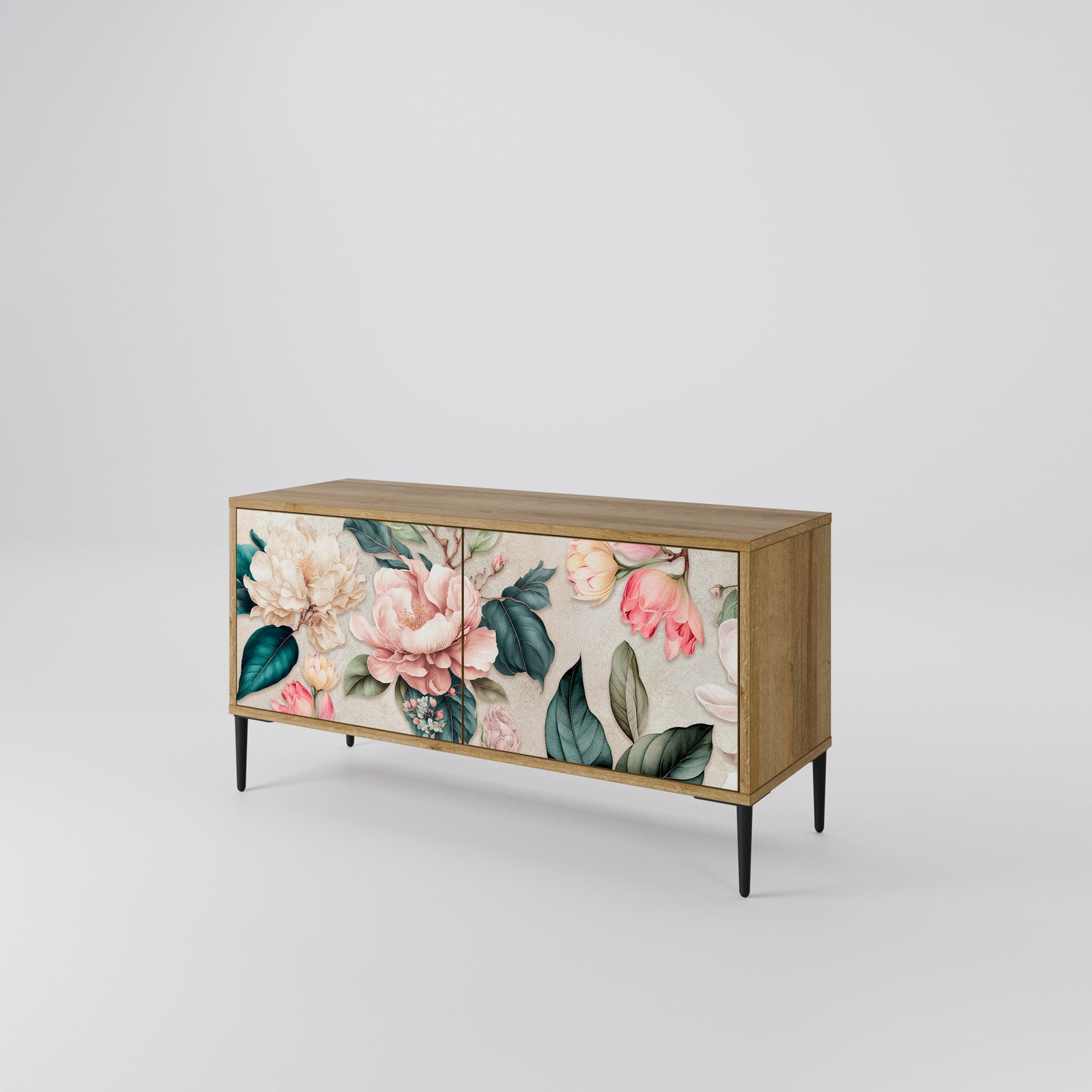 FLORAL GRACE Móvel de TV Compacto de 2 Portas