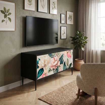 FLORAL GRACE Móvel de TV Compacto de 2 Portas