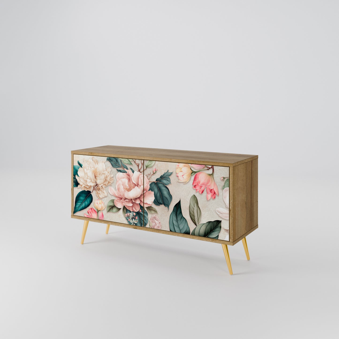 FLORAL GRACE Móvel de TV Compacto de 2 Portas