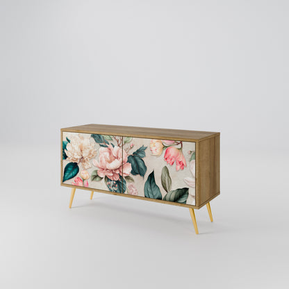 FLORAL GRACE Móvel de TV Compacto de 2 Portas