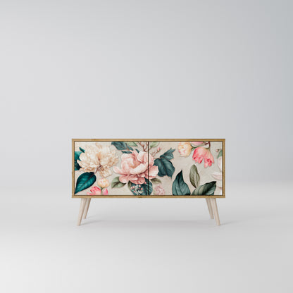 FLORAL GRACE Móvel de TV Compacto de 2 Portas